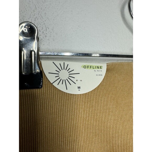 Aerie Medium OFFLINE Seamless Cable High Waisted Leggings 7/8 Washed Gold NWT - Picture 6 of 12